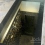 wine cellar glass floor close